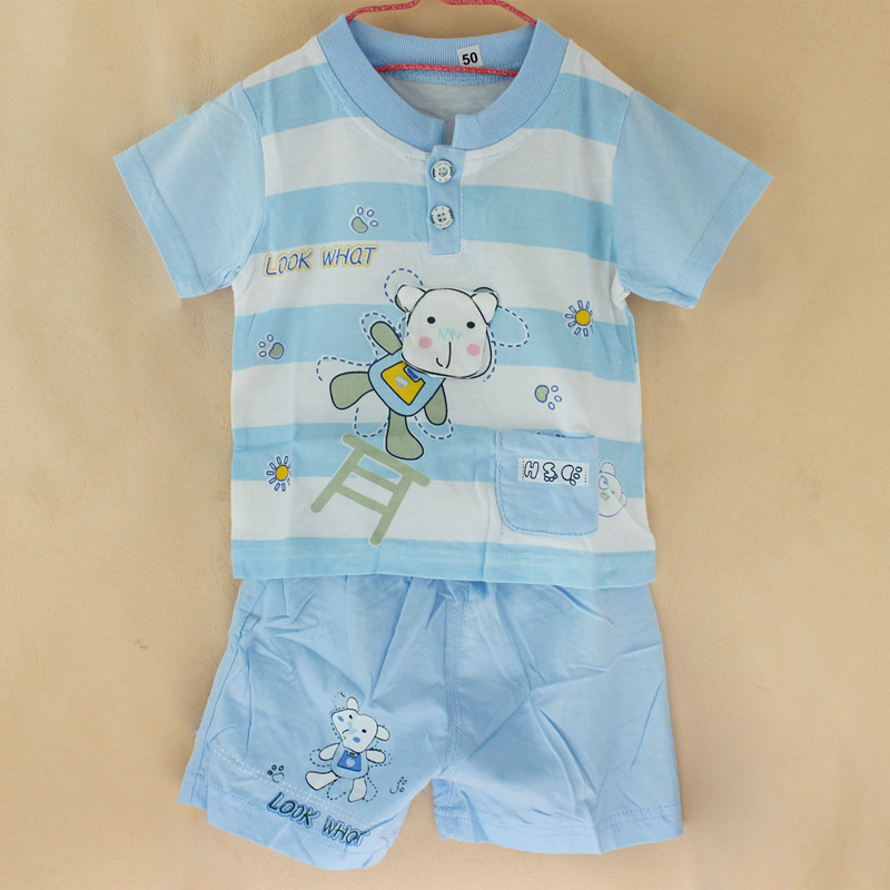 2014新款儿童二件套 宝宝纯棉<em>短袖短裤</em>套装 图