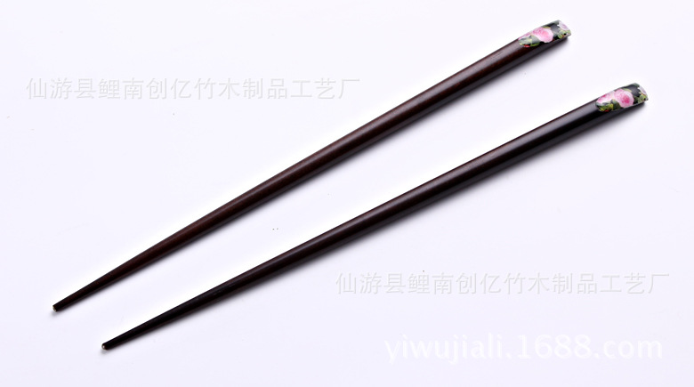 【厂家热销实木牡丹花纹指甲礼品筷子 日式居家天然铁木筷子批发】价格,厂家,图片,刀叉,仙游县鲤南创亿竹木制品工艺厂-马可波罗网