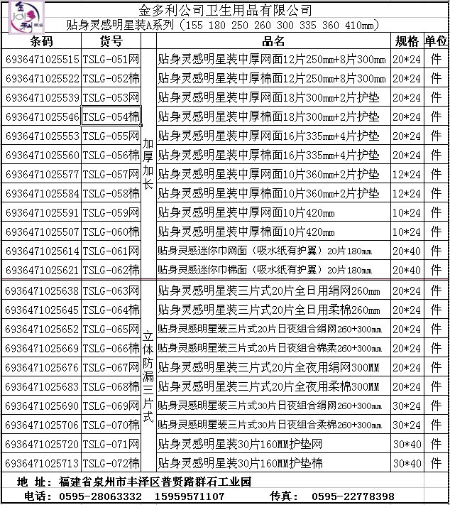 TSLG A系列目录