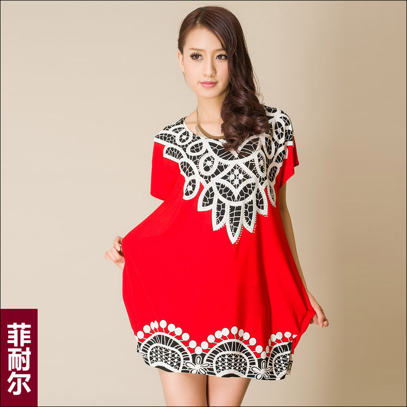 2014新款大码女装连衣裙 春夏季品质点缀装饰