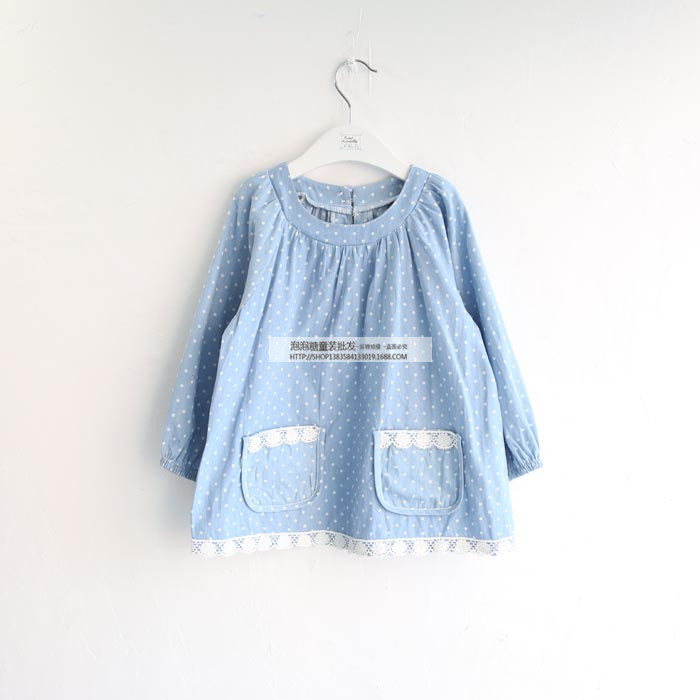 韩国品牌专柜 2014年春季新款 童装 女童牛仔蕾