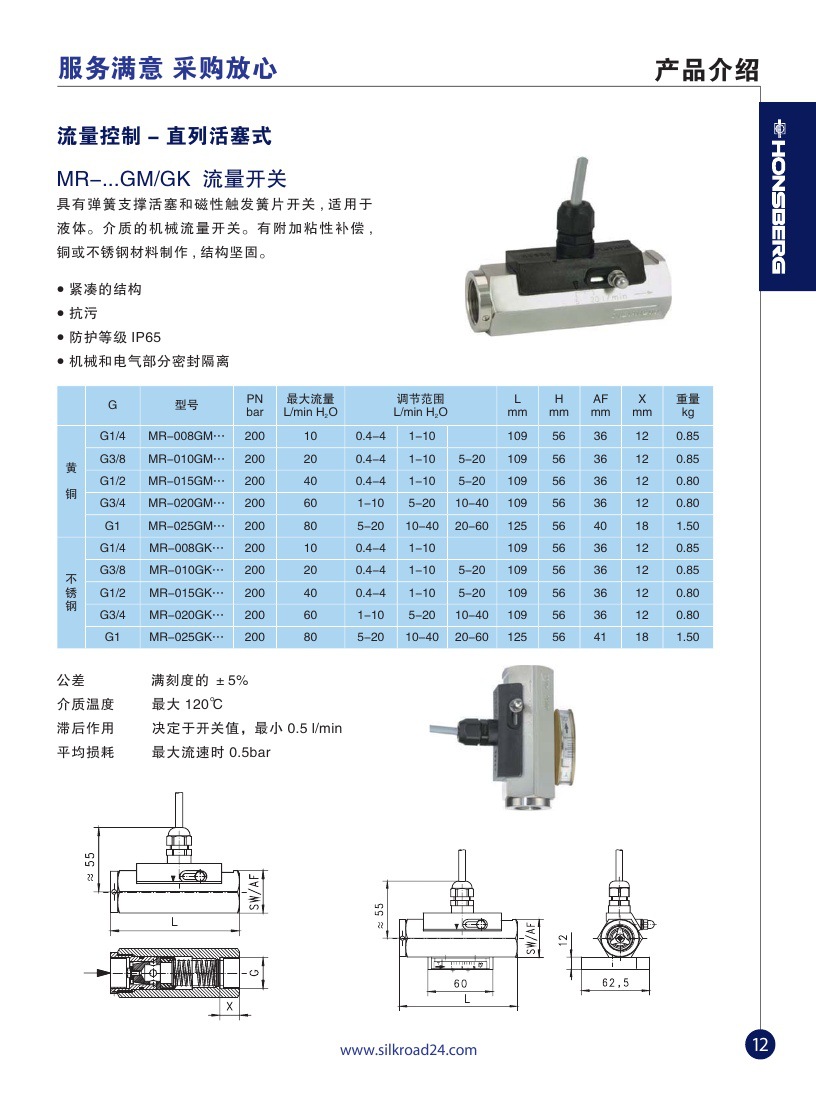 13,honsberg产品介绍,直列活塞式 MR系列