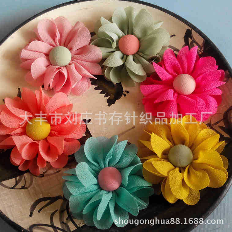 手工针线加工代工 diy精美布花服饰包包义乌代加工手工活手工针缝