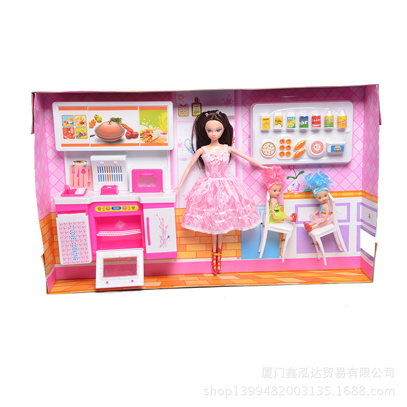 鑫泓达 芭比娃娃 儿童益智玩具雅丽思厨房玩具