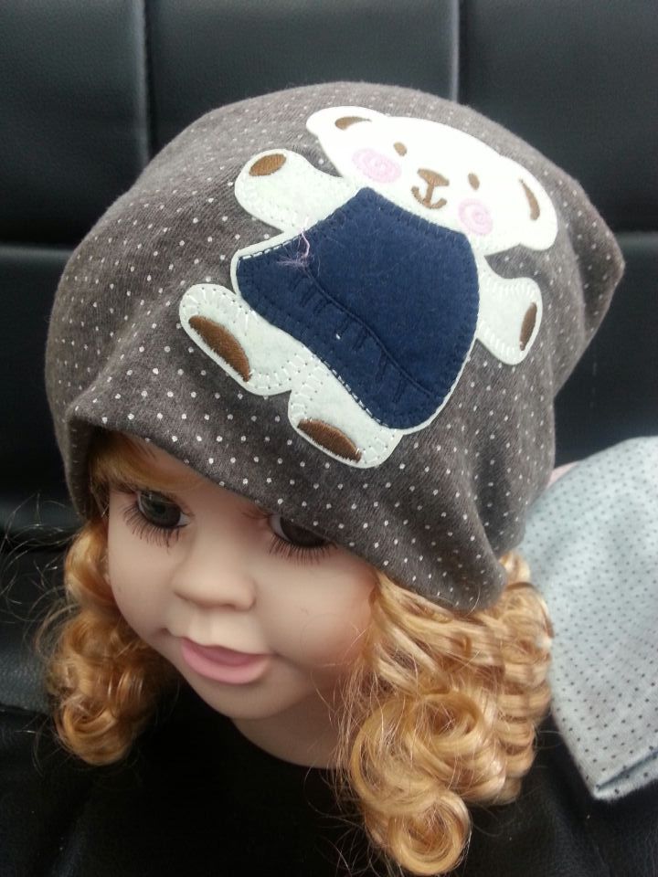 批发采购帽子-韩版婴儿小熊棉帽卡通帽子宝宝