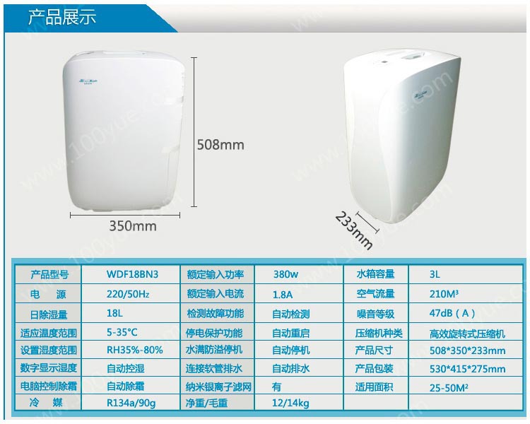 WDF18BN3 产品说明图2