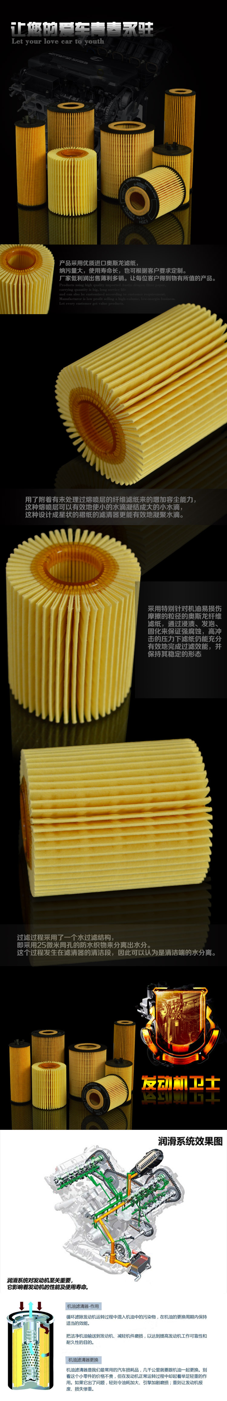 厂家直供机油滤芯器宝马-3系沃尔沃-S80汽车机油滤清器