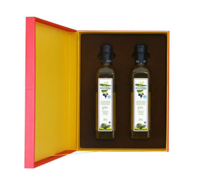 西班牙进口特级初榨橄榄油750ml*2豪华木盒礼盒装 中秋送礼佳品
