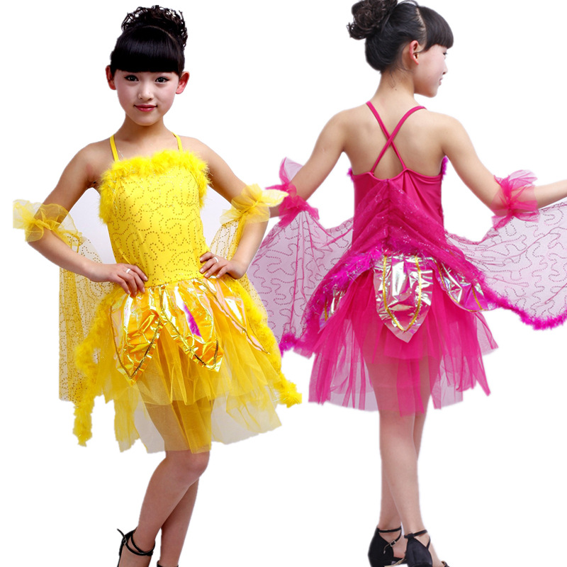 六一儿童节现代女童蝴蝶飞飞演出服装幼儿舞台