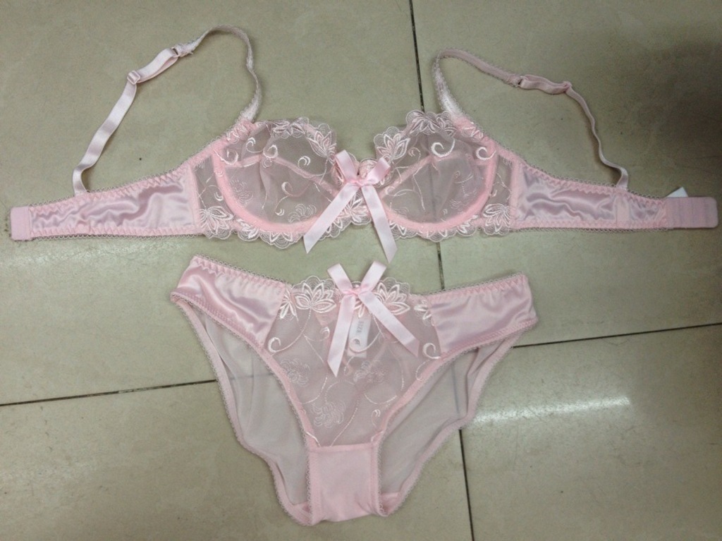 <em>文胸</em>-外贸<em>品牌</em> <em>法国</em>内衣/透明性感内衣套装 蓝