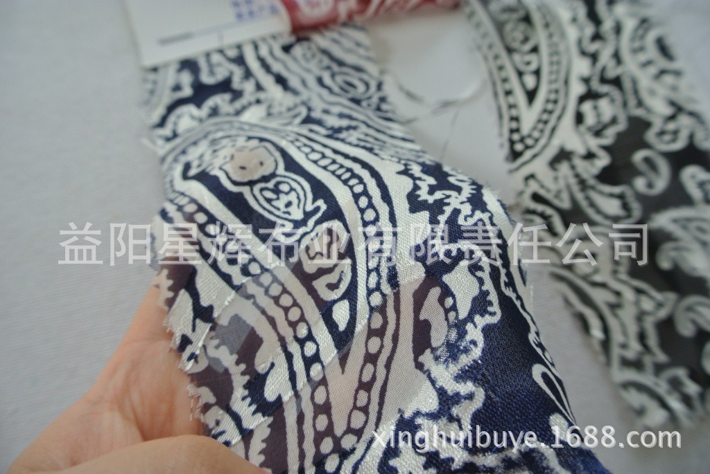 太阳剪花印花雪纺布,服装围巾丝巾女装面料,CL308