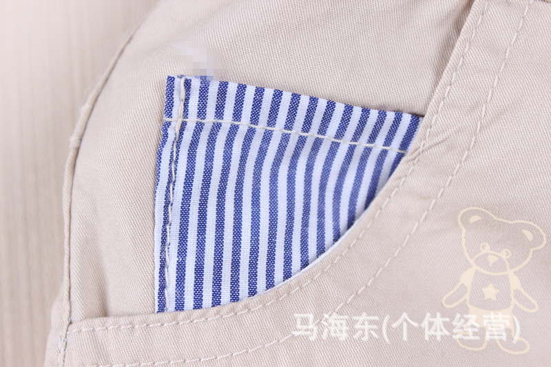 【外贸童装厂家直销 童裤斜纹七分裤 挽<em>裤腿</em>满