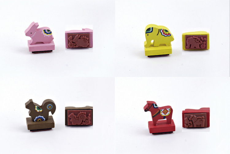 蓝果可爱风-动物印章 原创设计zakka可爱卡通动物玩具