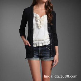 批发采购女式毛衣-外贸原单女士<em>针织开衫</em> 中袖