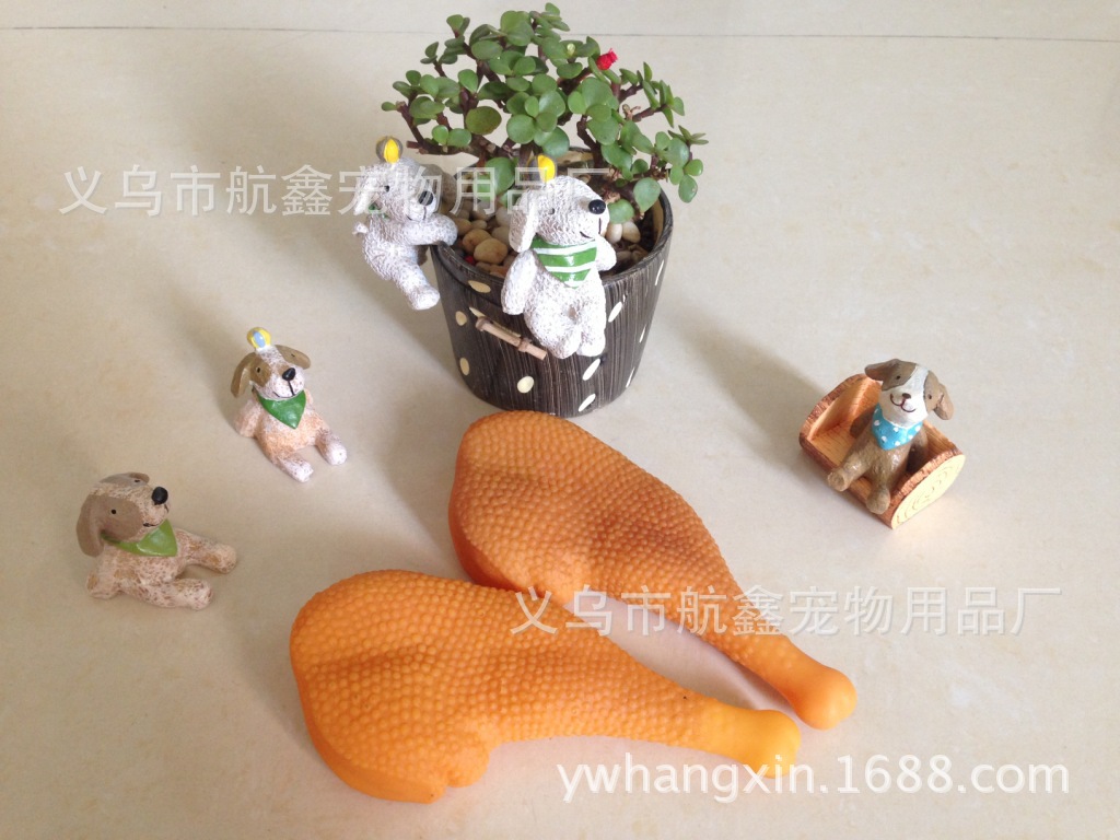 寵物玩具 寵物塘膠發聲玩具 新雞腿 發聲玩具工廠,批發,進口,代購