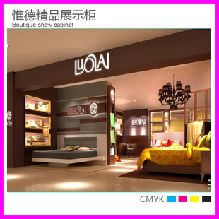 生产定制家纺展柜 床上用品展示柜 商场四件套展柜