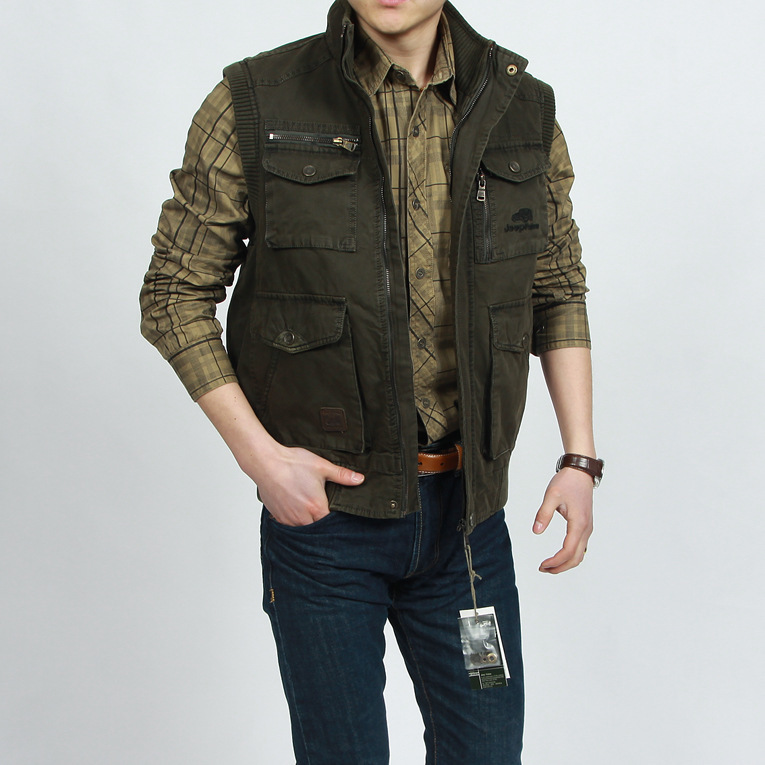 2013<em>秋冬男马甲</em> 广告马甲定做 多口袋马甲男 广