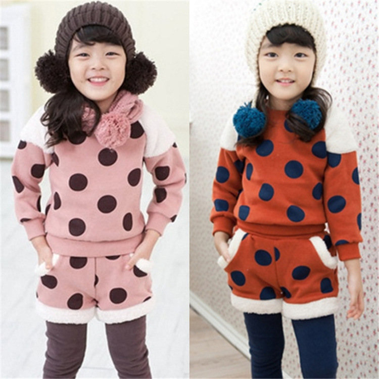 热批外贸童装批发 2014韩版<em>秋冬短裤女</em>童<em>套装</em>