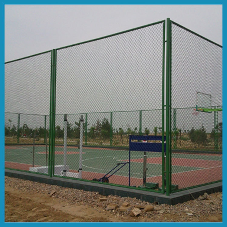 黄山球场围网浸塑工艺 篮球场加工流程 体育场护栏质量