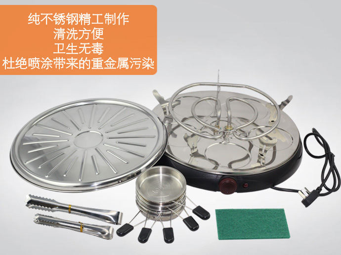 6.纯不锈钢精工制作，清洗方便，卫生无毒，杜绝喷涂带来的重金