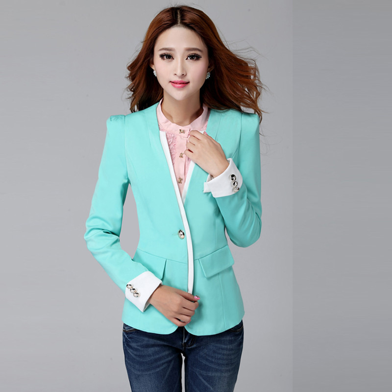 2014春装<em>新款</em>韩版长袖职业OL小西装<em>女士外套</em>
