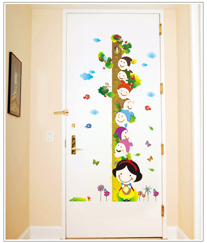 墙贴-卡通儿童房身高贴 卧室幼儿园创意家居可