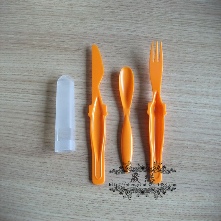 【厂家直销一次性多彩刀叉勺abs环保塑胶材料