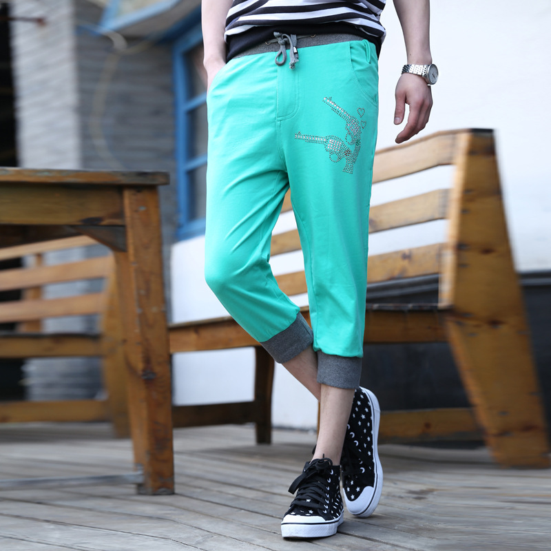 男士休闲短裤男五分裤<em>棉马裤</em>潮Y6002 图片_高