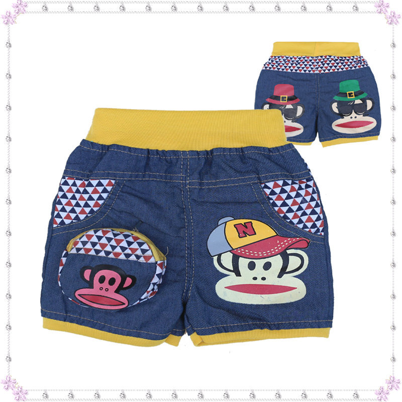 新版<em>童短裤夏</em>款小童牛仔短裤仿牛仔小童牛仔短