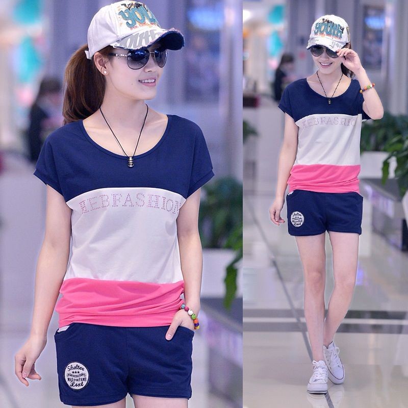 <em>短裤</em>2014新款女式夏<em>潮流</em>休闲套装<em>女装</em>韩版短