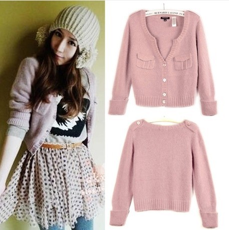 小辣椒10月Miss Sixty2014<em>韩版甜美</em>兔毛<em>毛衣</em>外