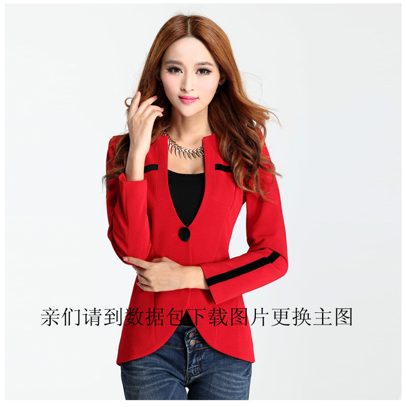 2014<em>春季</em>新款<em>女装</em>外套韩版小<em>西装</em>女耸肩一粒