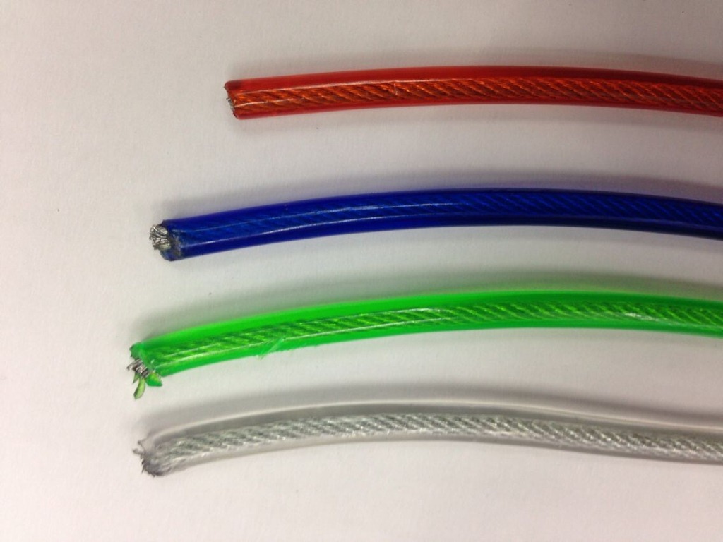 LJ-1103 软钢丝绳颜色分类