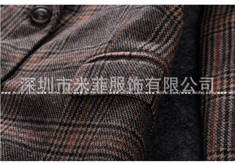 批发采购小西装-女士秋季<em>新款带</em>护肘<em>格子</em>羊毛