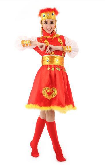 批发采购舞台服、表演服-少数民族蒙古舞蹈服