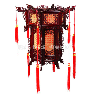 仿古建筑宫灯 木质纸雕艺术宫灯 喜庆大红纸灯笼 灯笼批发
