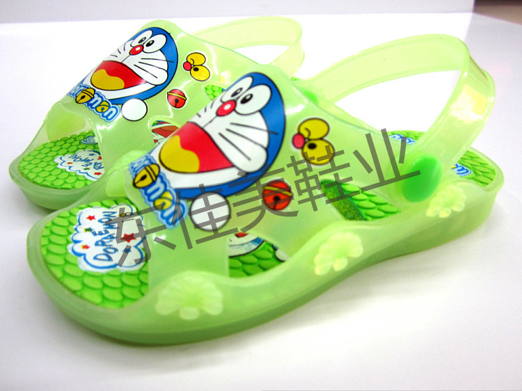 2014新款 厂价直销 叮当猫童鞋 哆啦a梦儿童 led闪光揭阳拖鞋