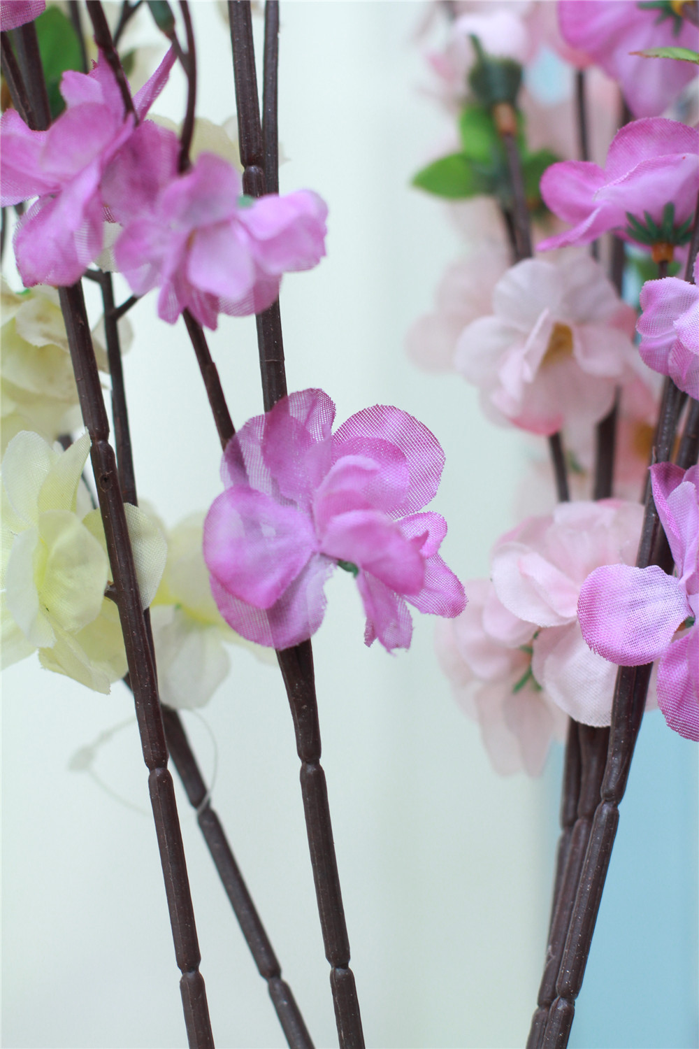高档人造花批发 假花家居装饰花仿真梅花 天津花厂直销批发