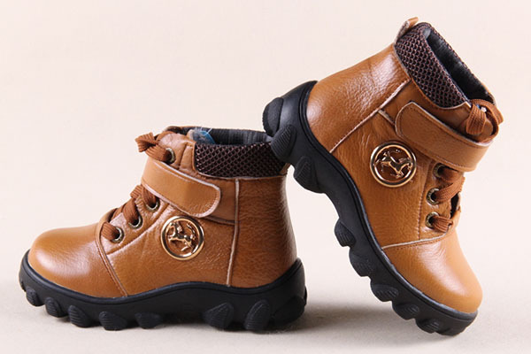 童靴真皮冬季新款加绒保暖童鞋时尚儿童雪地中童棉鞋批发代发3885