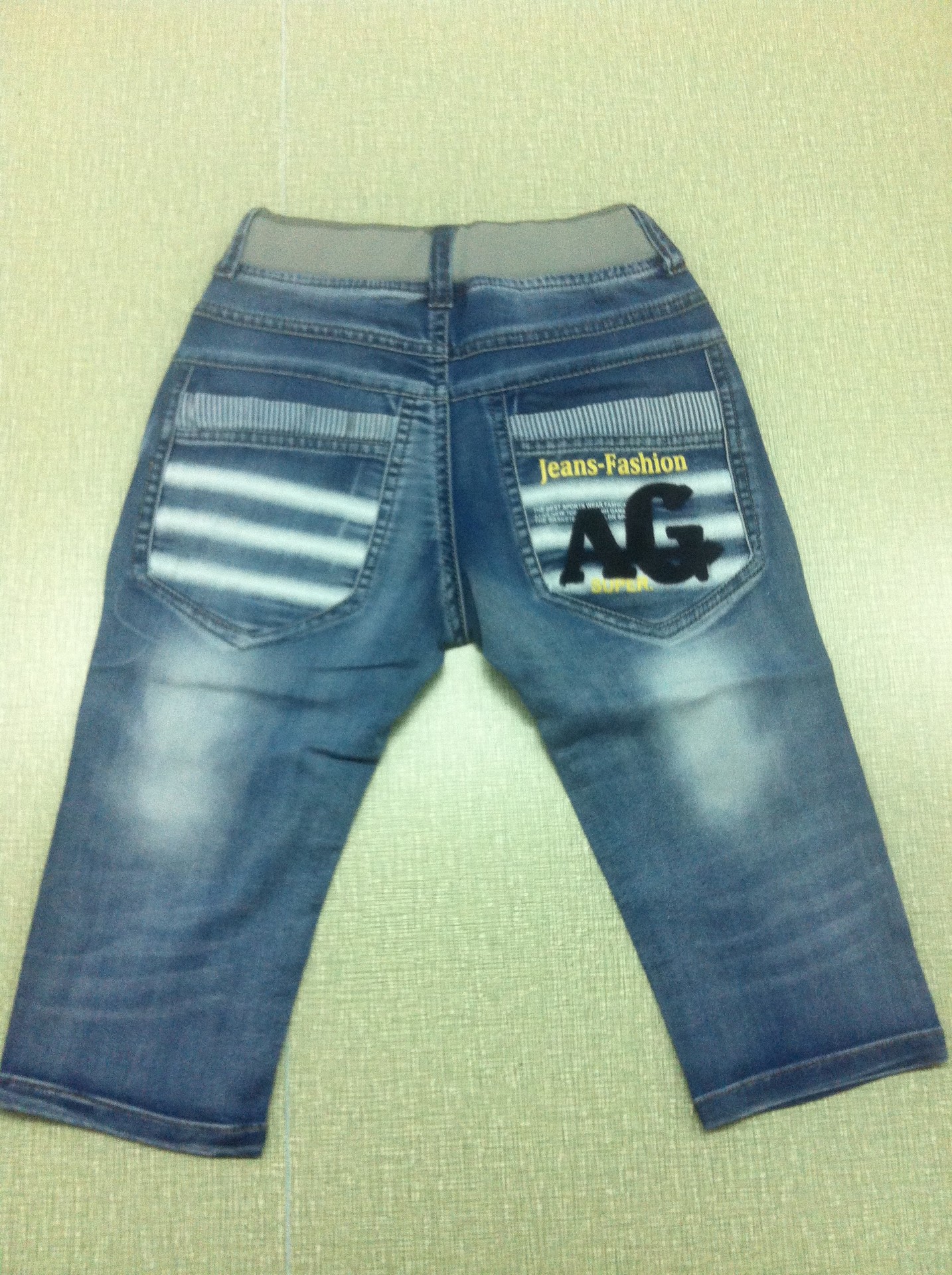 童裤-2014男童牛仔<em>马裤</em> 中大童牛仔裤 韩版夏