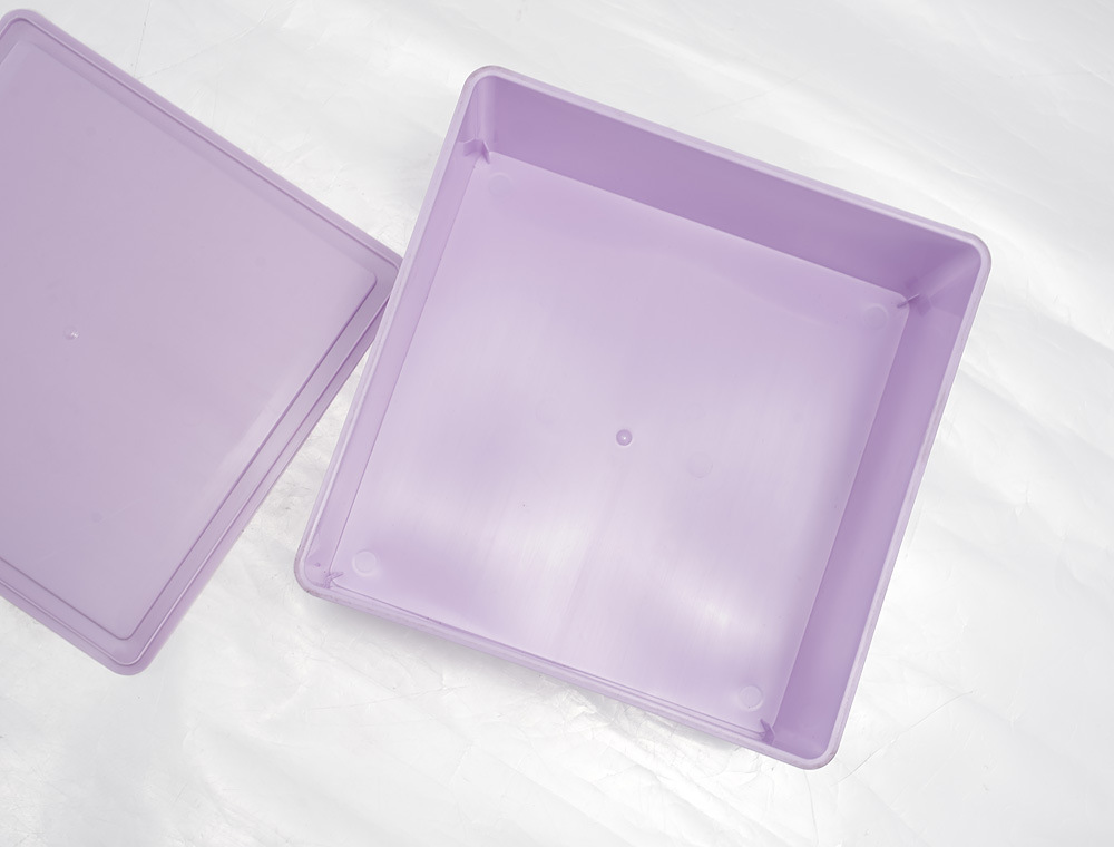 塑料内衣收纳盒 抽屉内裤袜子整理箱文胸收纳有盖--香芋紫