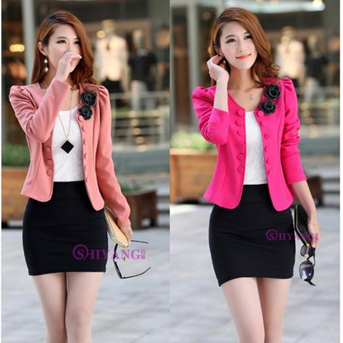 2014新款春装韩版小<em>西服西装外套 女</em> <em>修身</em>长袖