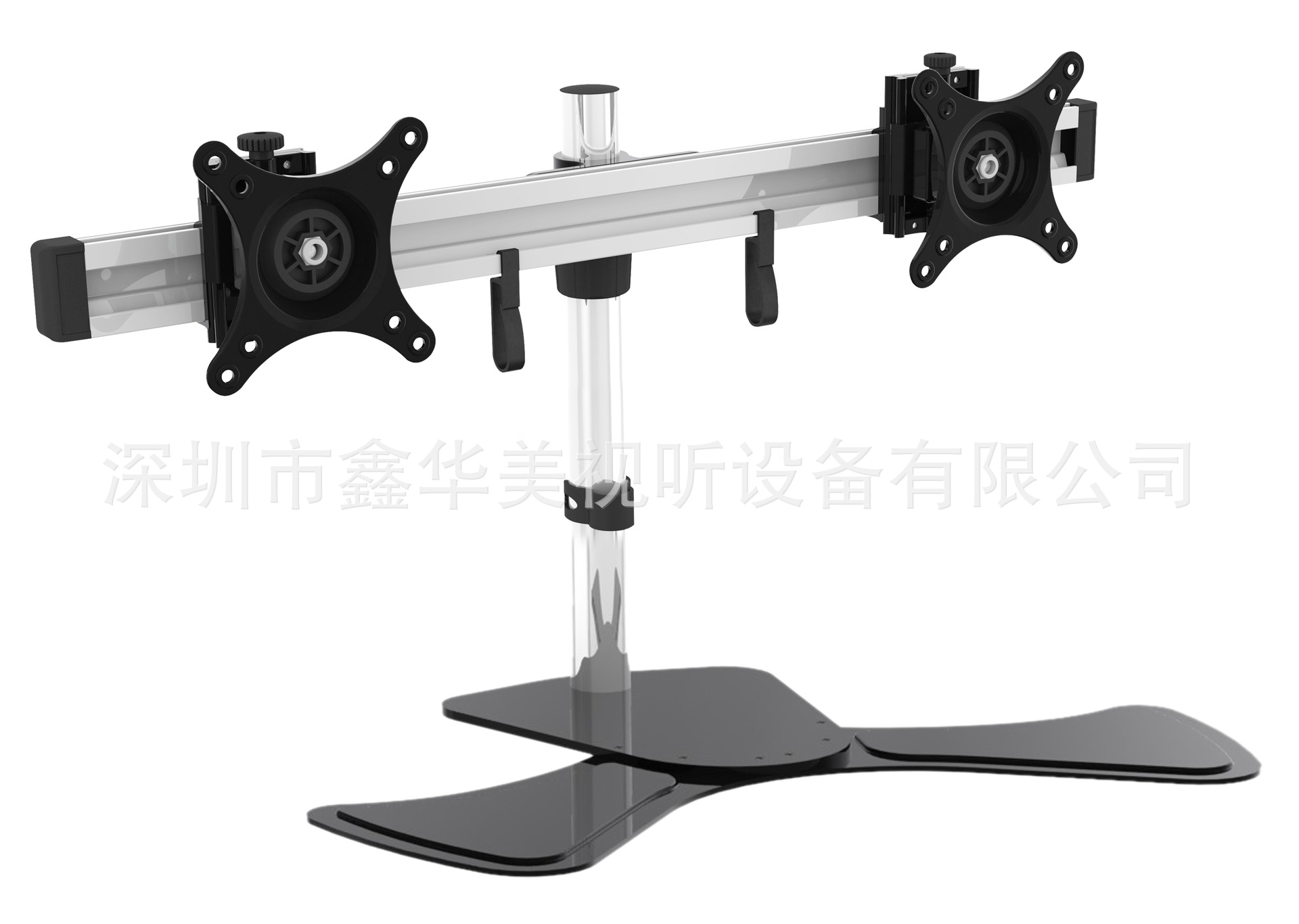 深圳批发台面放置2个屏幕显示器支架 图片