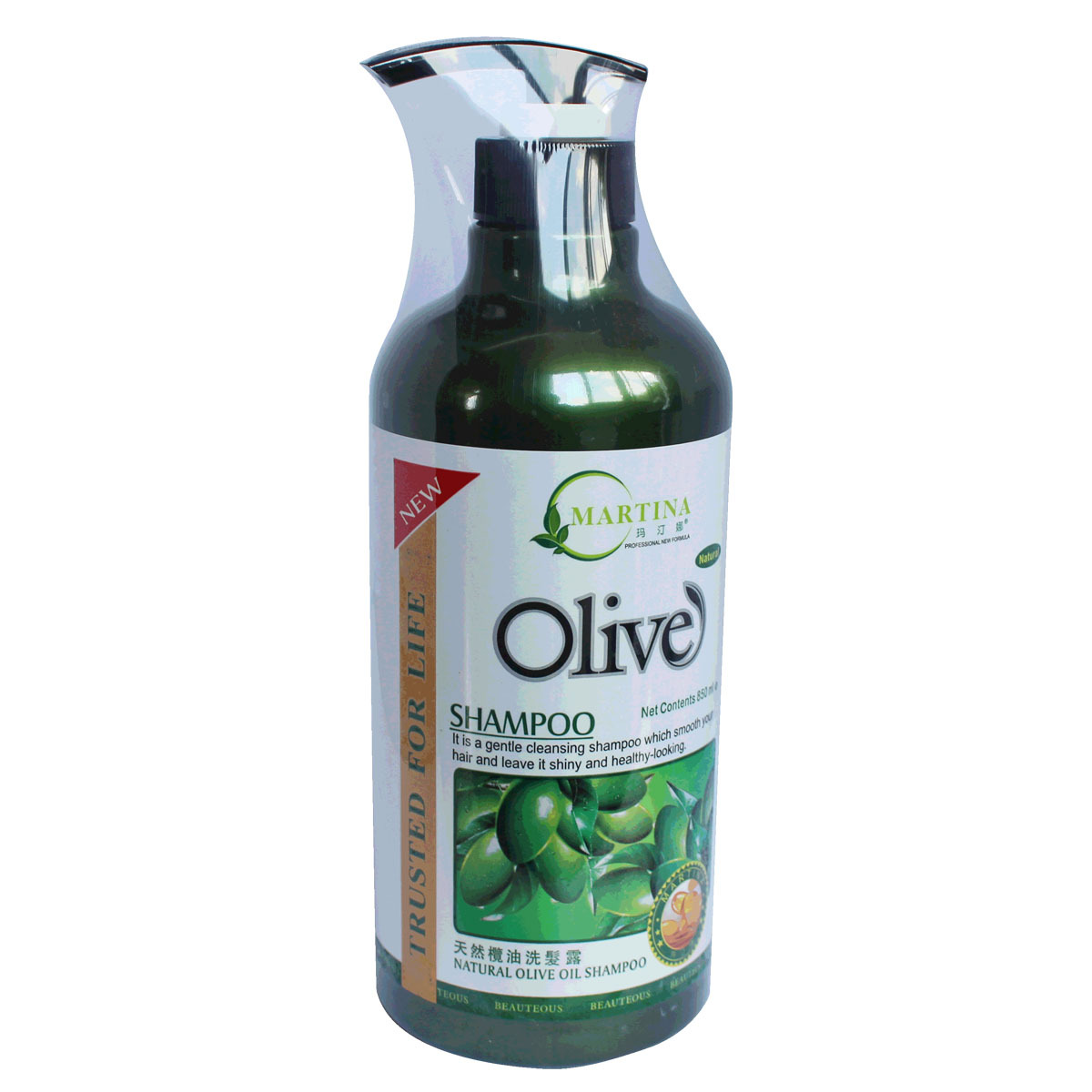橄榄洗发水 正面 塑料