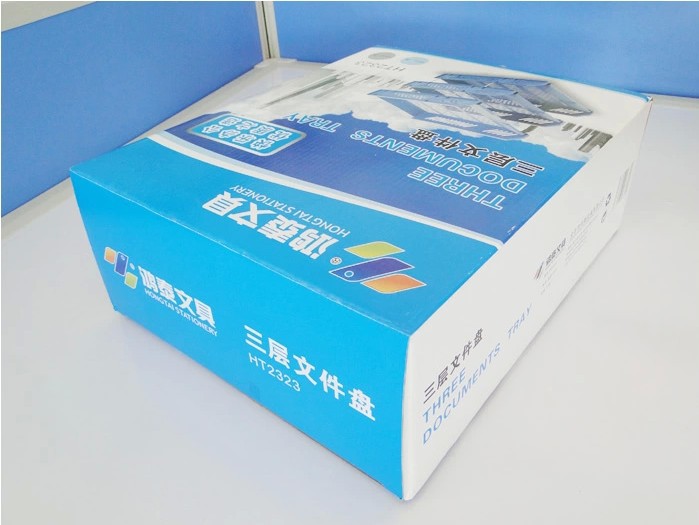 桌上文件柜、架-鸿泰2323 三层 文件盘 资料盘