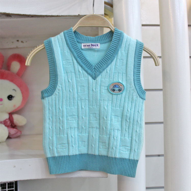 供应童装<em>马甲</em> 针织<em>儿童马甲背心</em> 舒适纯棉线 麻