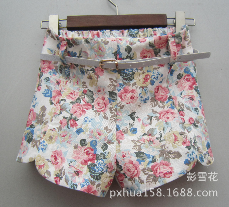 <em>批发</em>采购女式休闲裤-女装2014新款下装<em>碎花短</em>