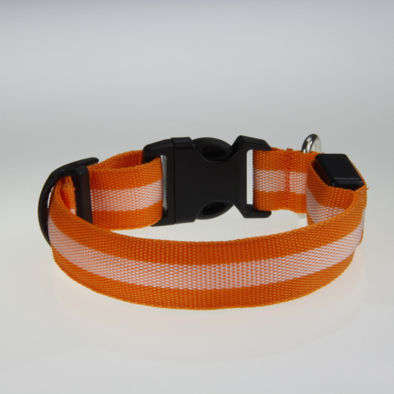 2.5cm条纹光纤狗项?个规?个颜 发光狗项 (30