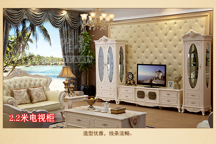 厂家直销批发价 欧式地柜 2米法式电视柜 客厅电视柜