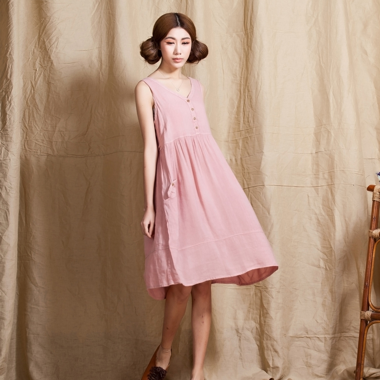 厂家2014夏季<em>女装批发</em>!<em>文艺</em>小清新 棉麻休闲连